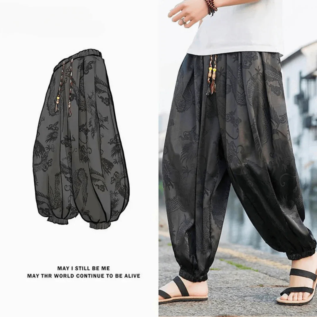 Samurai Style Wide-Leg Trousers - Montero Milan