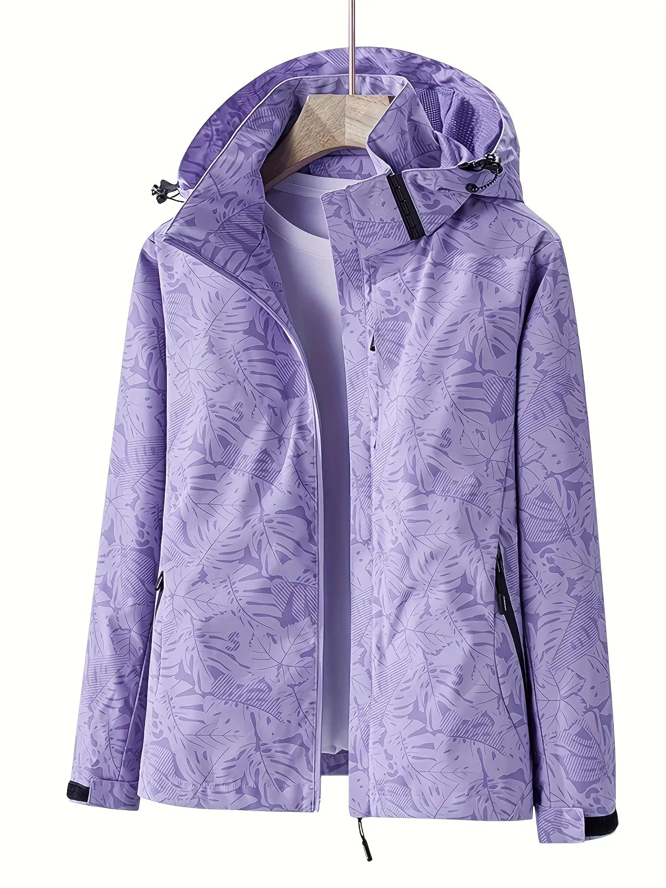 Floral Waterproof Windbreaker