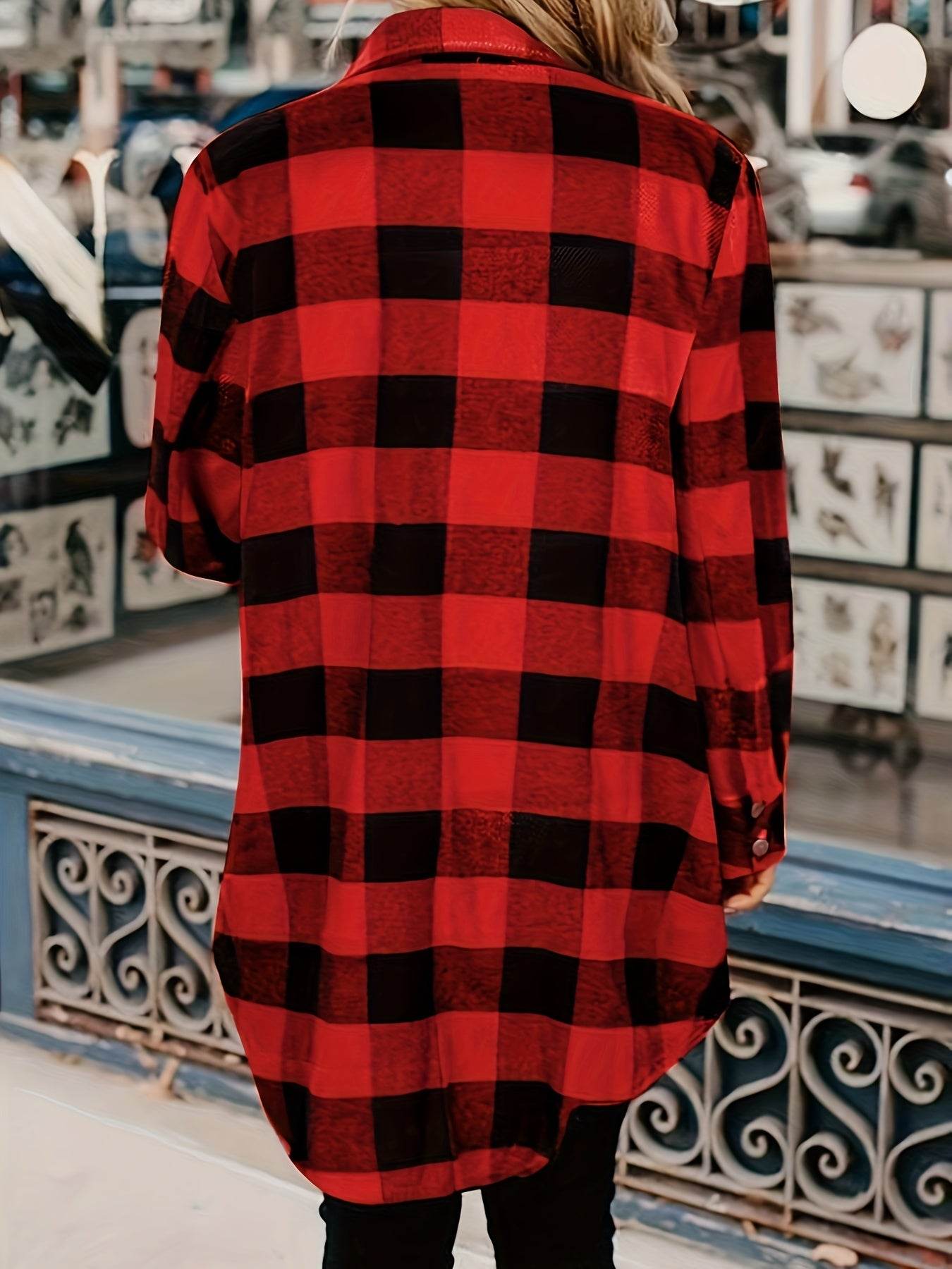 Relaxed Fit Plaid Shacket - Montero Milan