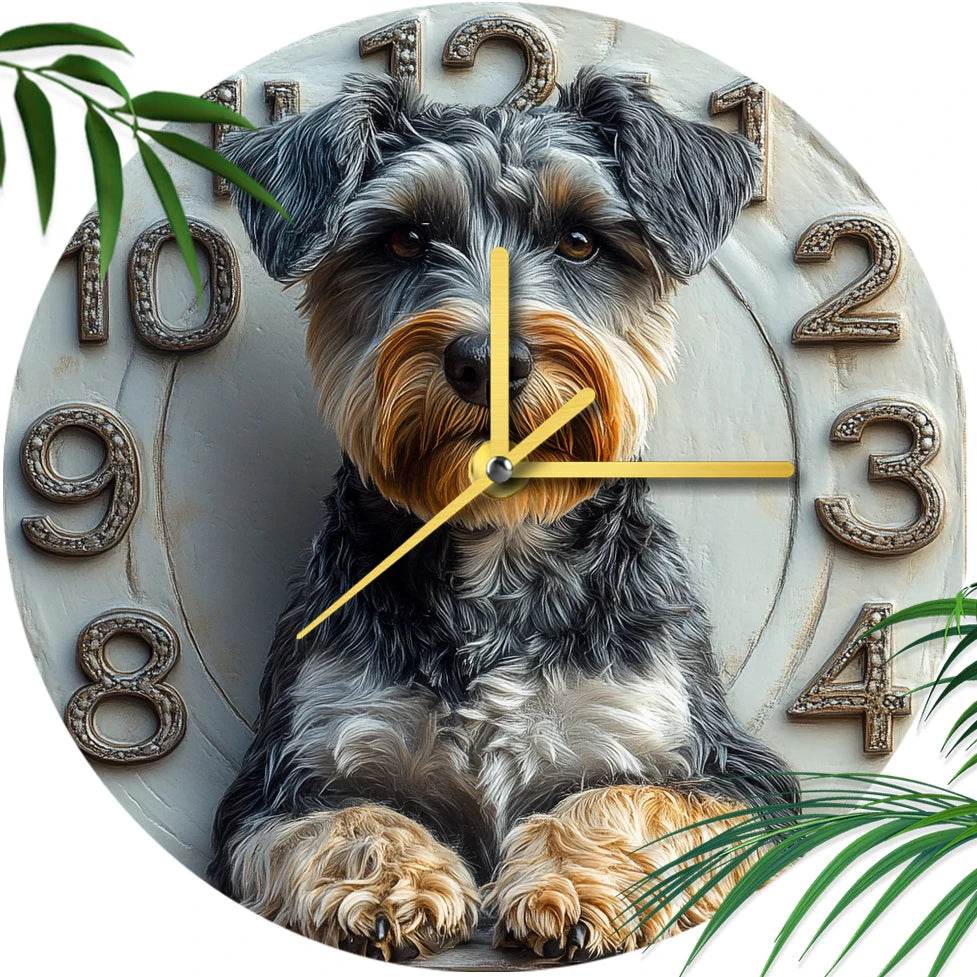 Schnauzer Silent Wall Clock - Montero Milan