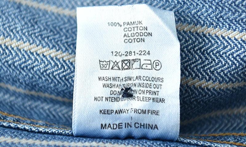 Retro Japanese Sle Men's Denim irt Cotton Long Sve Waed Striped Workwear Loose Fit Outerwear Faion Urban Youth