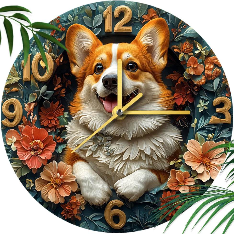 Corgi Silent Wall Clock - Montero Milan