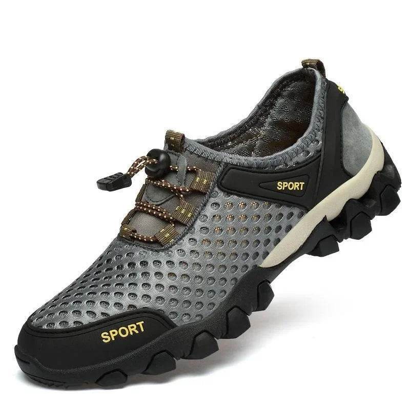 Summer Men's Mesh Sports Shoes Fashion Mountaineering Breathable Lightweight Anti Slip Shoes Outdoor Travel Running Casual Shoes - Montero Milan
