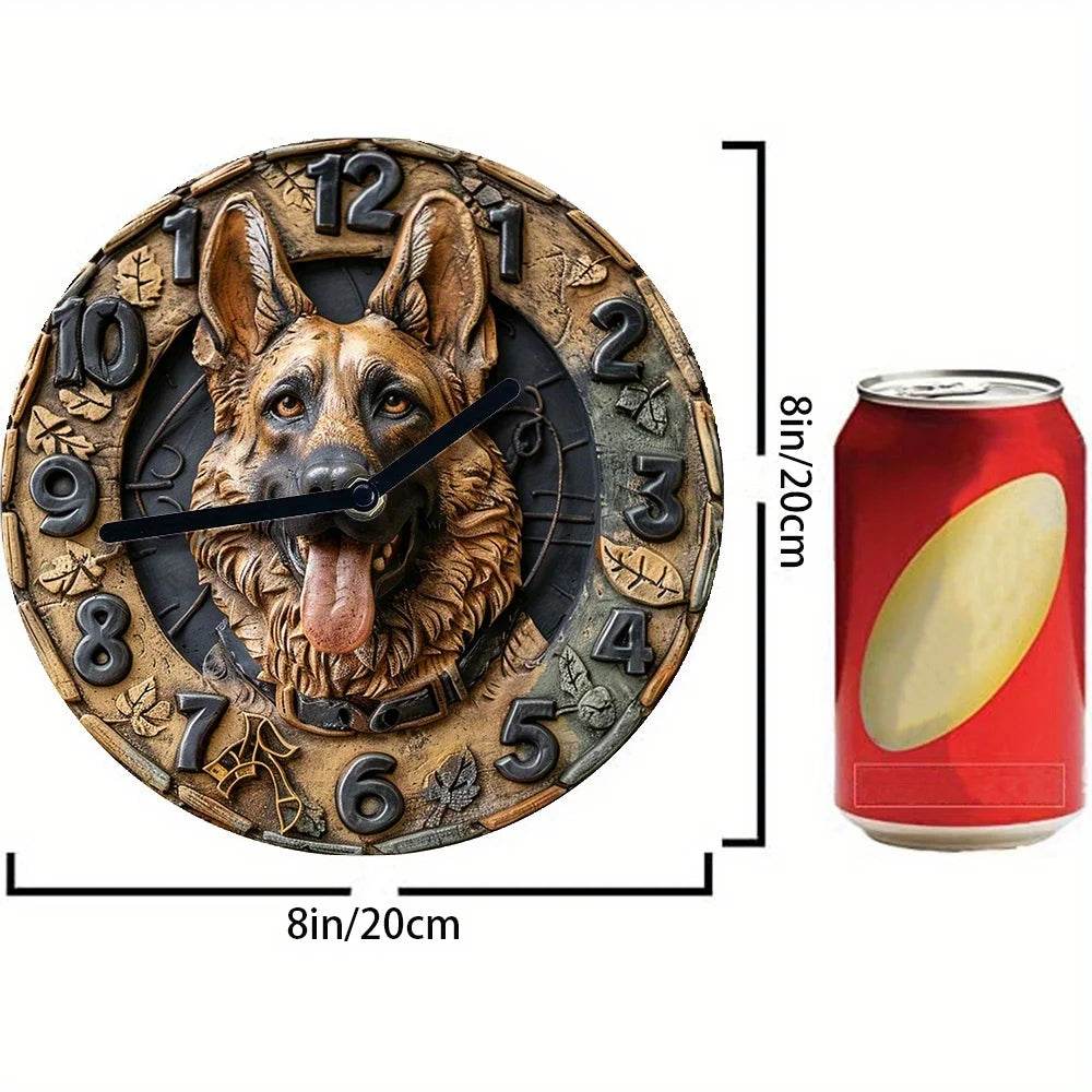 German Shepherd Silent Wall Clock - Montero Milan