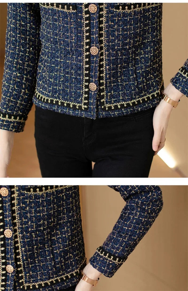 Side view showing jacket length and sleeve cut