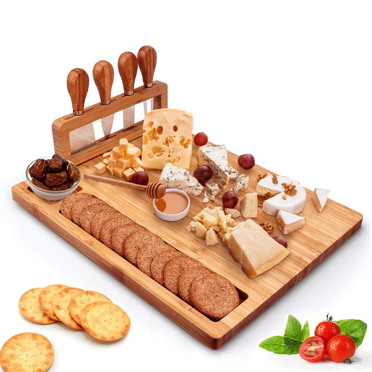 5 Pcs Wooden Charcuterie Board with Knife Set - Montero Milan