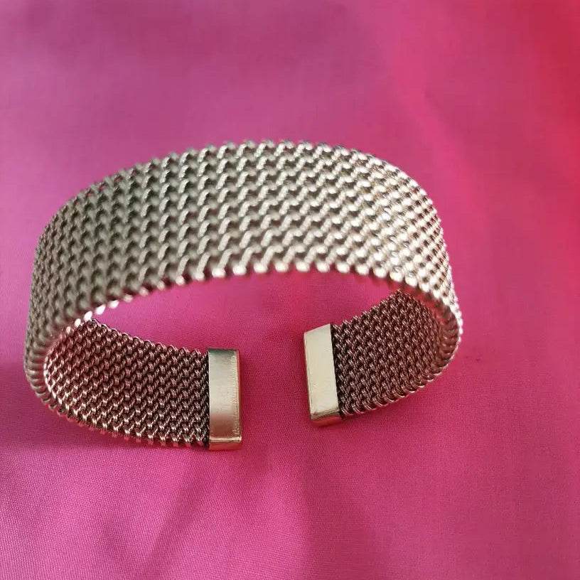 Woven Gold-Tone Stainless Steel Bracelet - Montero Milan