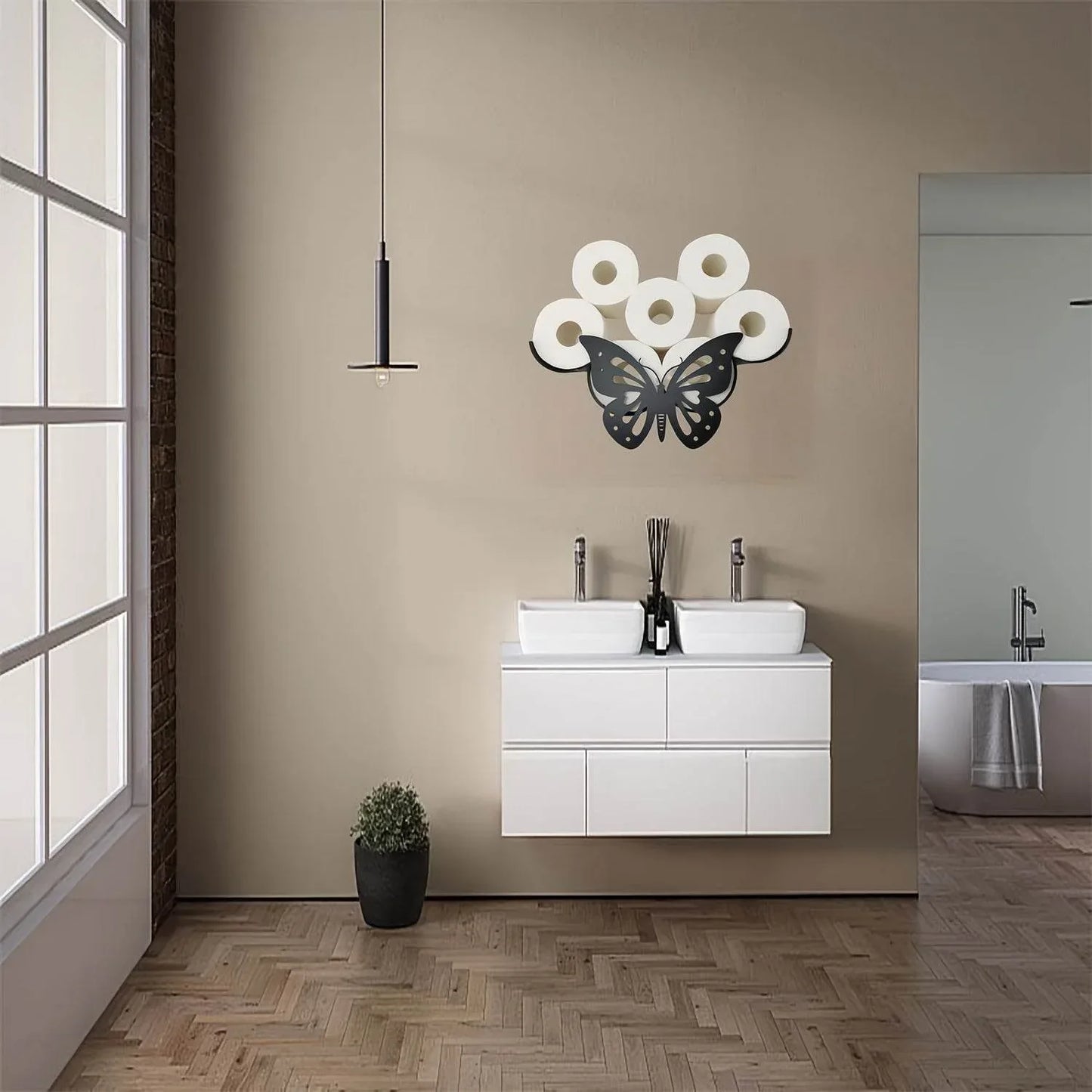 Butterfly Toilet Paper Holder Rack - Montero Milan