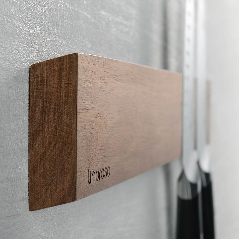 [Magnetic Knife Holder] Linoroso Magnetic Acacia Wood 16.5 Inches Wall Mounted Knife Holder, Knife Bar, Kitchen Utensil Holder - Montero Milan