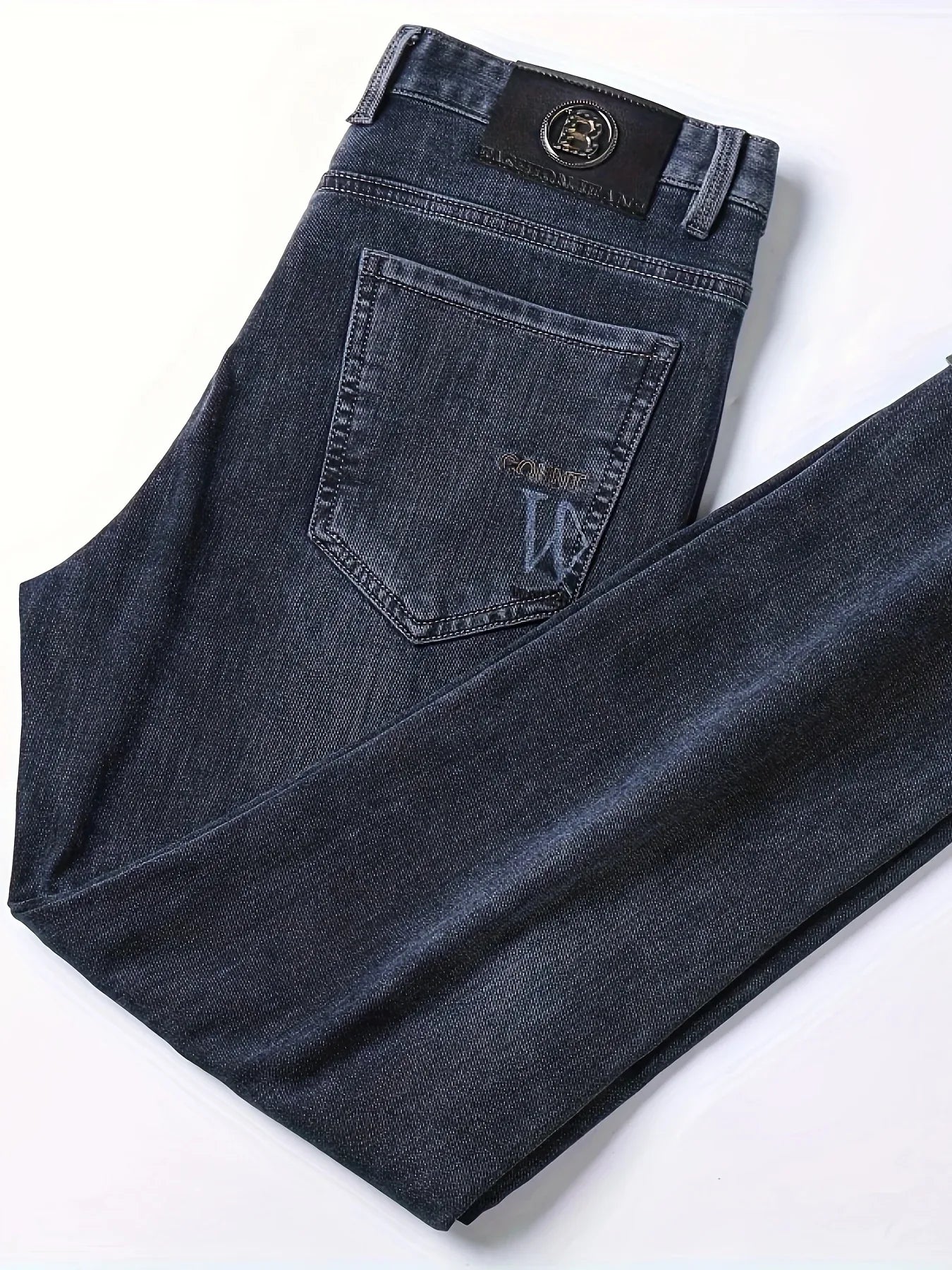 Premium Men's Jeans 2025 Trendy Slim Fit Straight-Leg Denim Pants for Autumn/Winter, Thick Casual Trousers for All Seasons