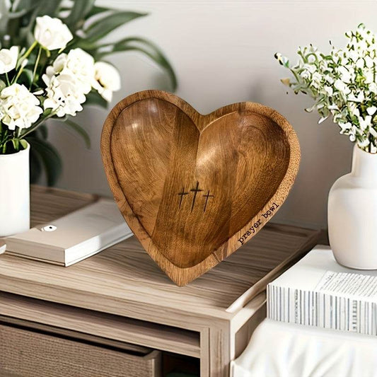 Heart-Shaped Wooden Prayer Bowl - Montero Milan