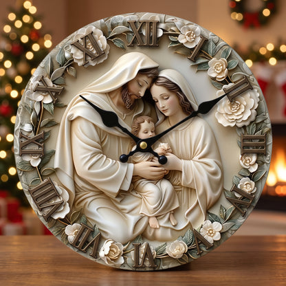 Holy Family Nativity Wall Clock