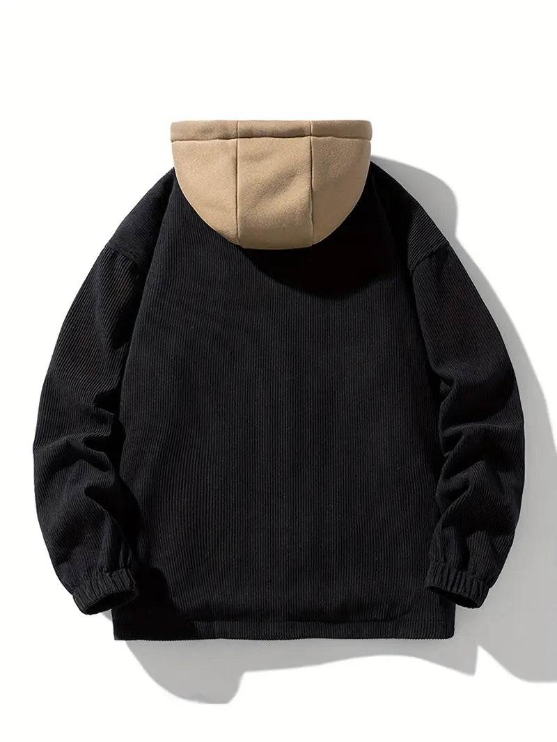 False Two-Piece Hooded Basketball Jacket - Montero Milan