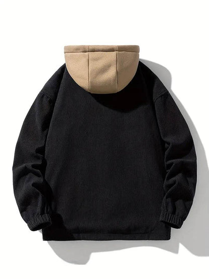 False Two-Piece Hooded Basketball Jacket - Montero Milan