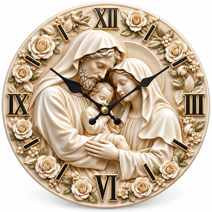 Holy Family Nativity Wall Clock