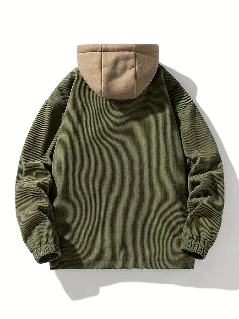 False Two-Piece Hooded Basketball Jacket - Montero Milan