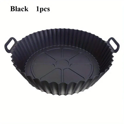 1pc Reusable Silicone Air Fryer Liner – Non-Stick Food-Grade, Universal Fit for All Air Fryers, Multi-Purpose Cooking Accessory, No Power Needed