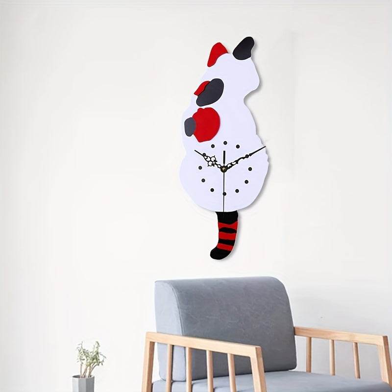 Charming Swinging Tail Kitten Clock for Any Room Decor - Montero Milan