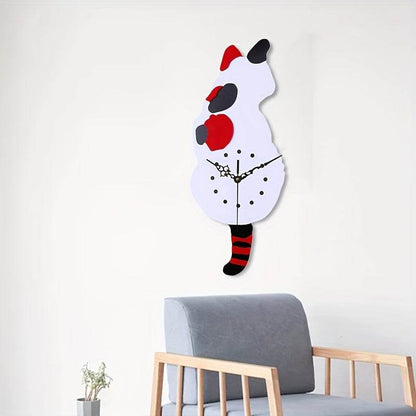 Charming Swinging Tail Kitten Clock for Any Room Decor - Montero Milan