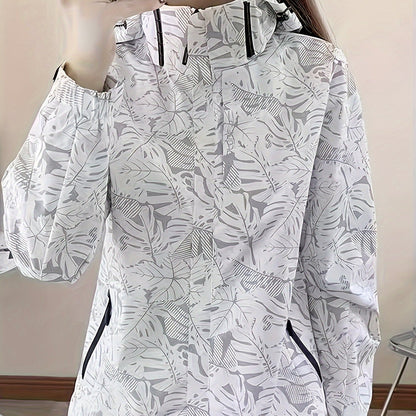 Floral Waterproof Windbreaker