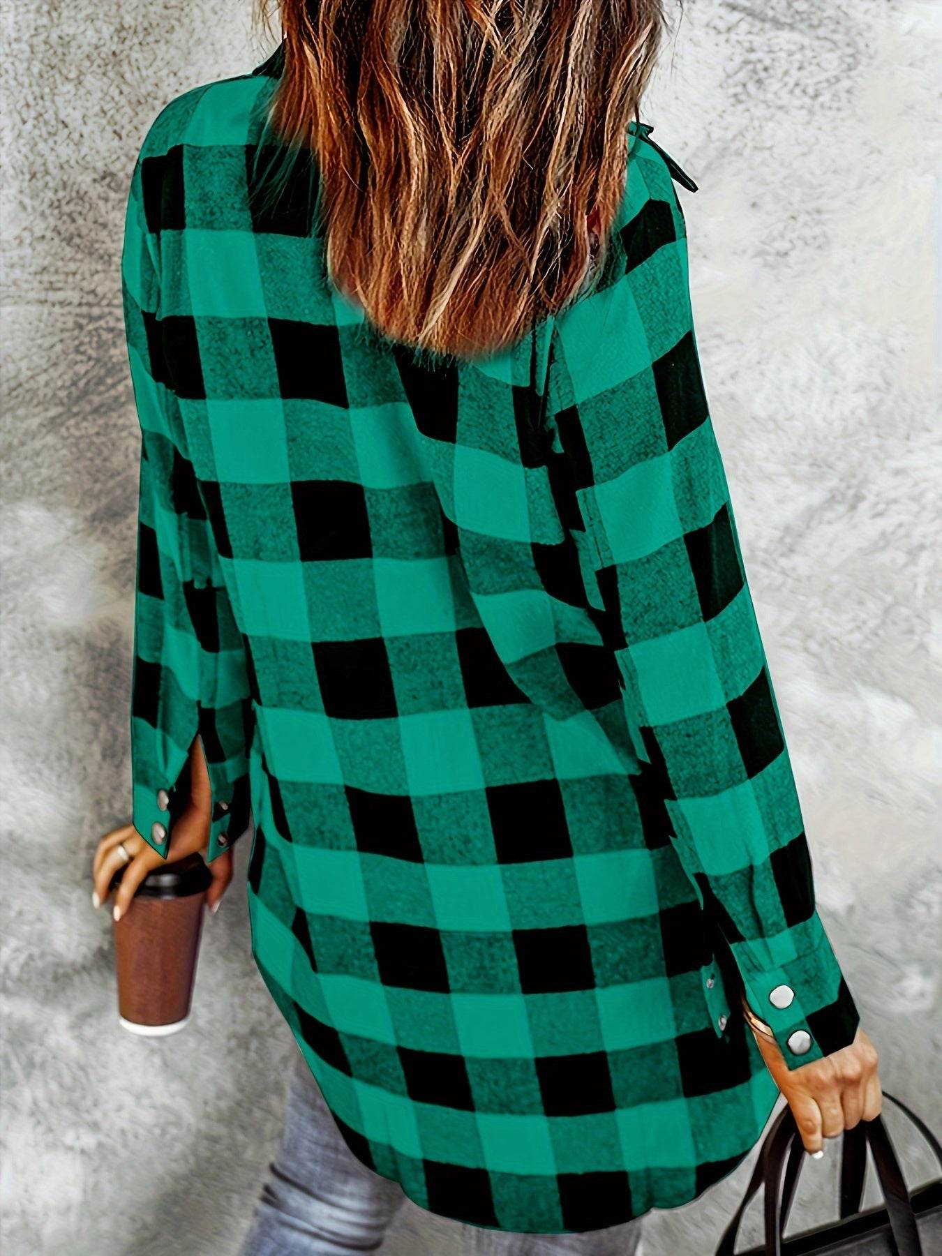 Relaxed Fit Plaid Shacket - Montero Milan