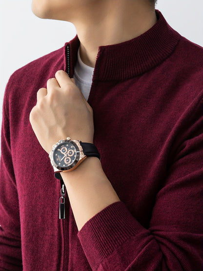 2025 New Christmas Gift Men's Zipper Knit Cardigan Jacket for Outdoor Casual Gatherings, Wearable in Spring, Autumn, and Winter, Wool Blend Material