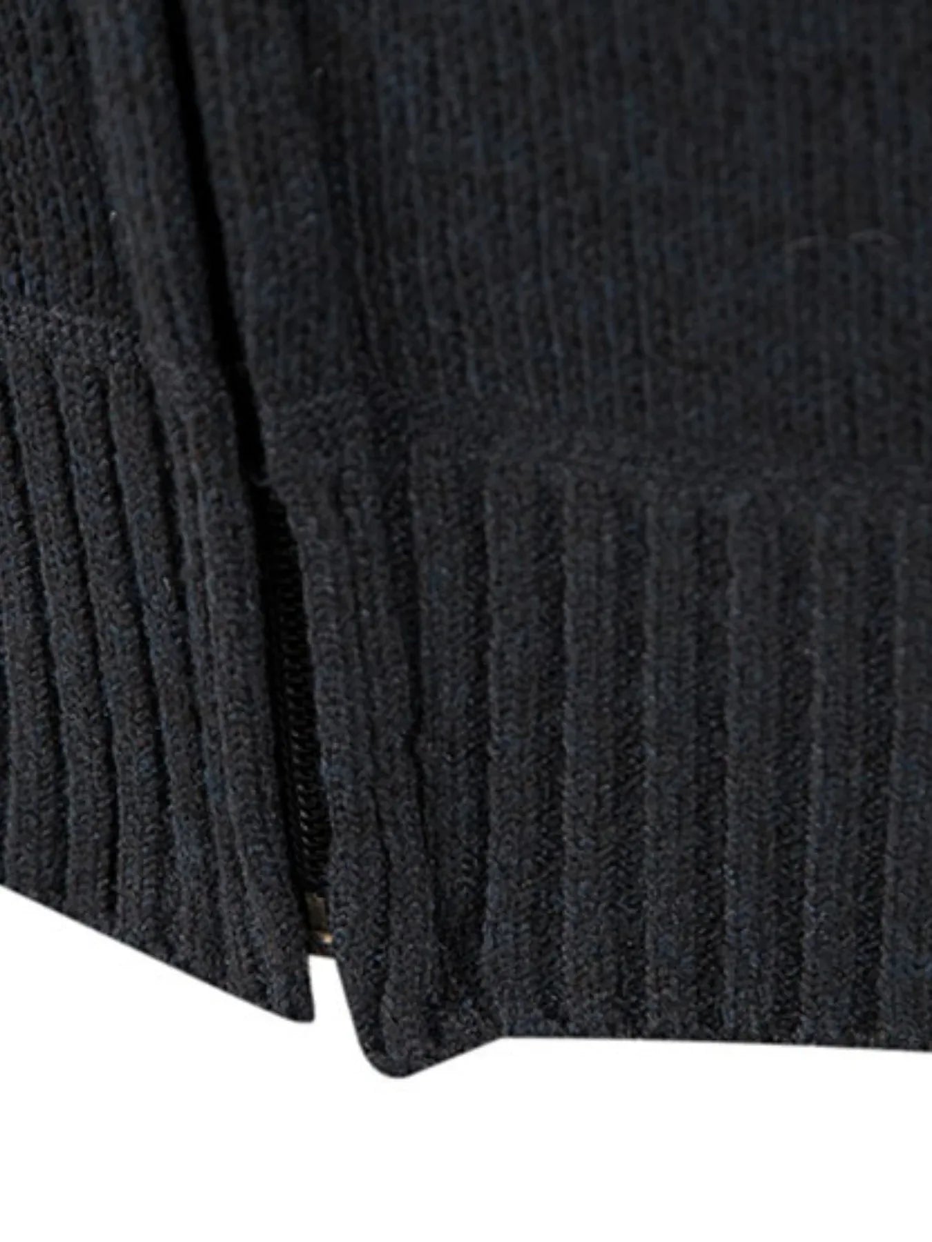 Men'S Thickened Winter Cardigan - Heavyweight Cold Weather Jacket with Stand Collar, Long Sleeve Coat for Formal & Everyday Outfits - Fall/Winter Outerwear in Navy