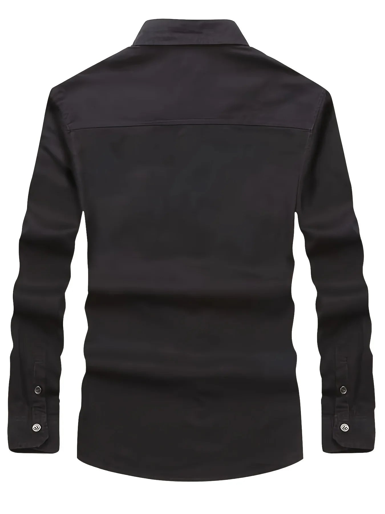 Autumn Long Sleeve Shirt for Men, Outdoor Plus Size Military Style Loose Fit Top, Pure Cotton High-Density Twill Casual Workwear Shirt, Thin Twill Long Sleeve Workwear