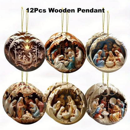 Classic Christmas Nativity Ornaments (1 / 6 / 12 PCs) - Montero Milan