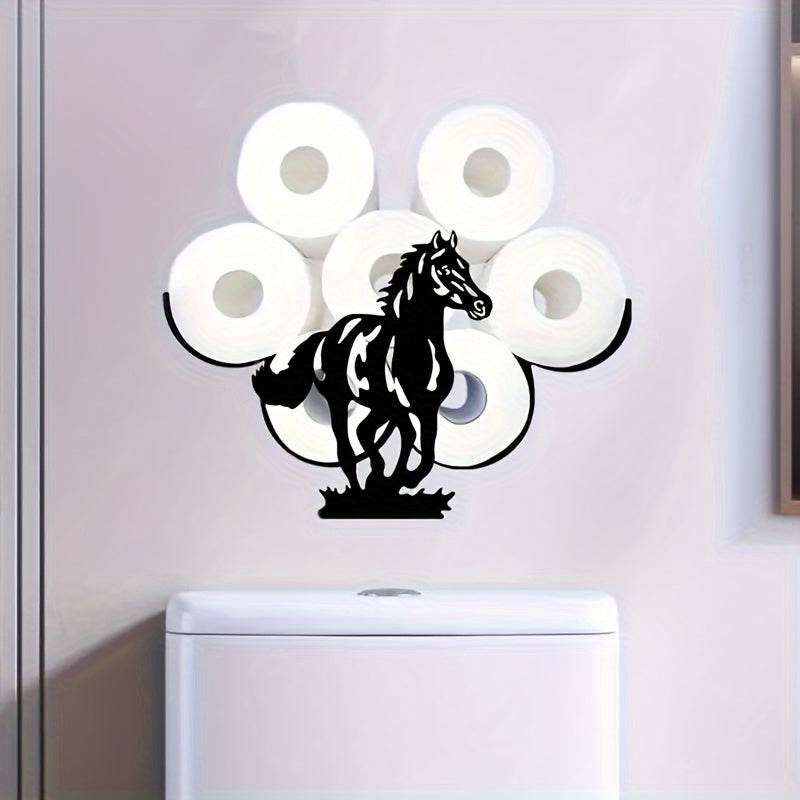 Wall Mounted Horse Toilet Paper Holder Rack - Montero Milan