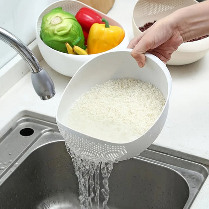 Montero Milan 1 Modern Plastic Multi-Purpose Kitchen Strainer - Fruit, Vegetable, Rice, and Grain Food Drain Basket - Kitchen Accessory Storage Basket