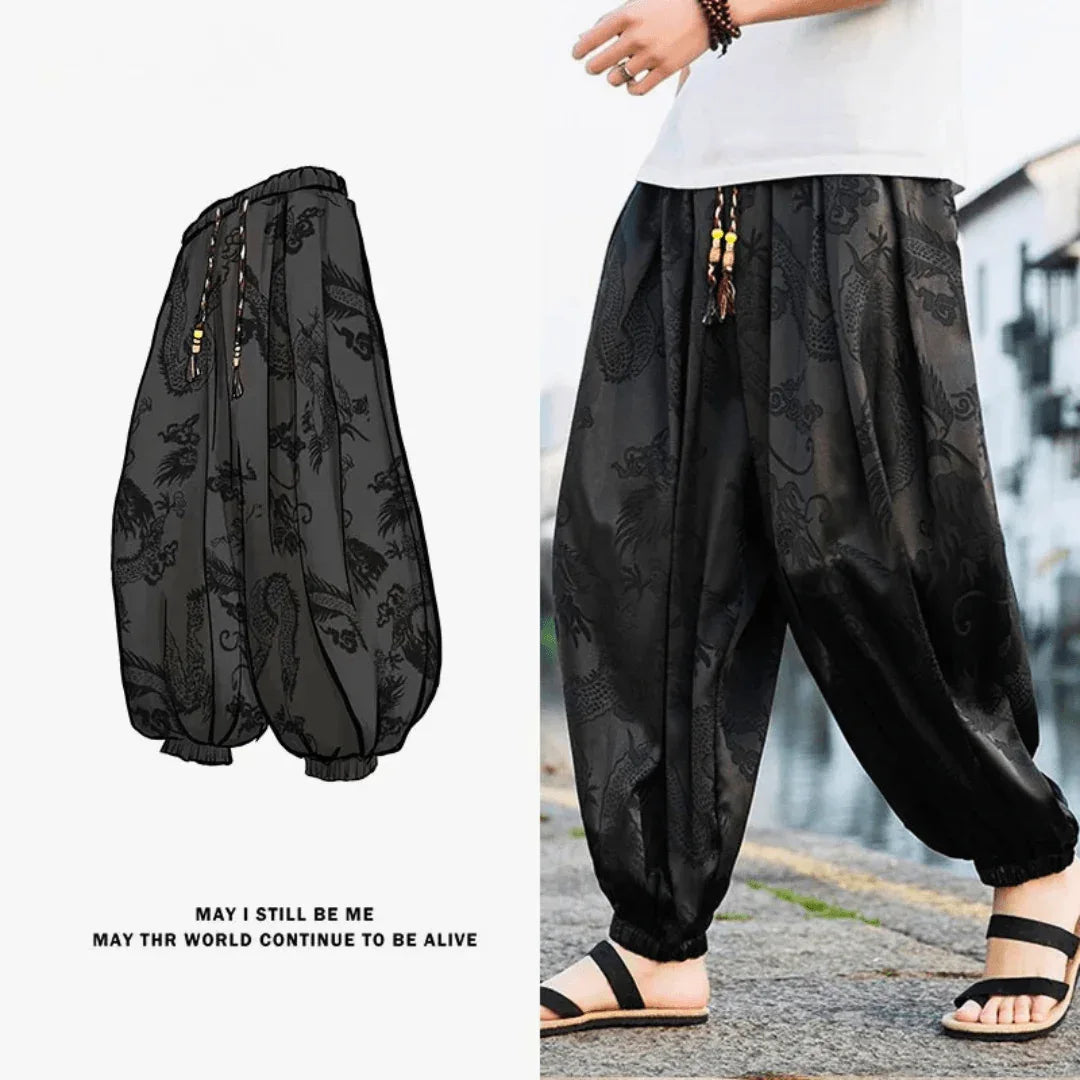 Samurai Style Wide-Leg Trousers - Montero Milan