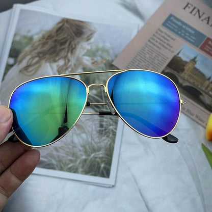 Unisex Retro Mirrored Aviator Sunglasses  - Montero Milan