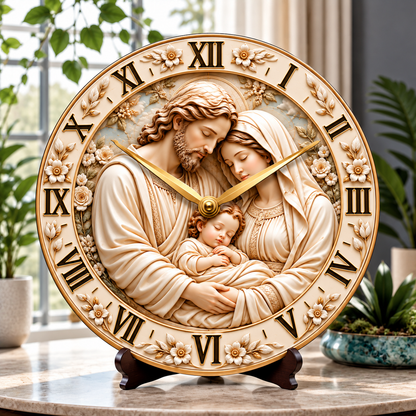 Holy Family Nativity Wall Clock