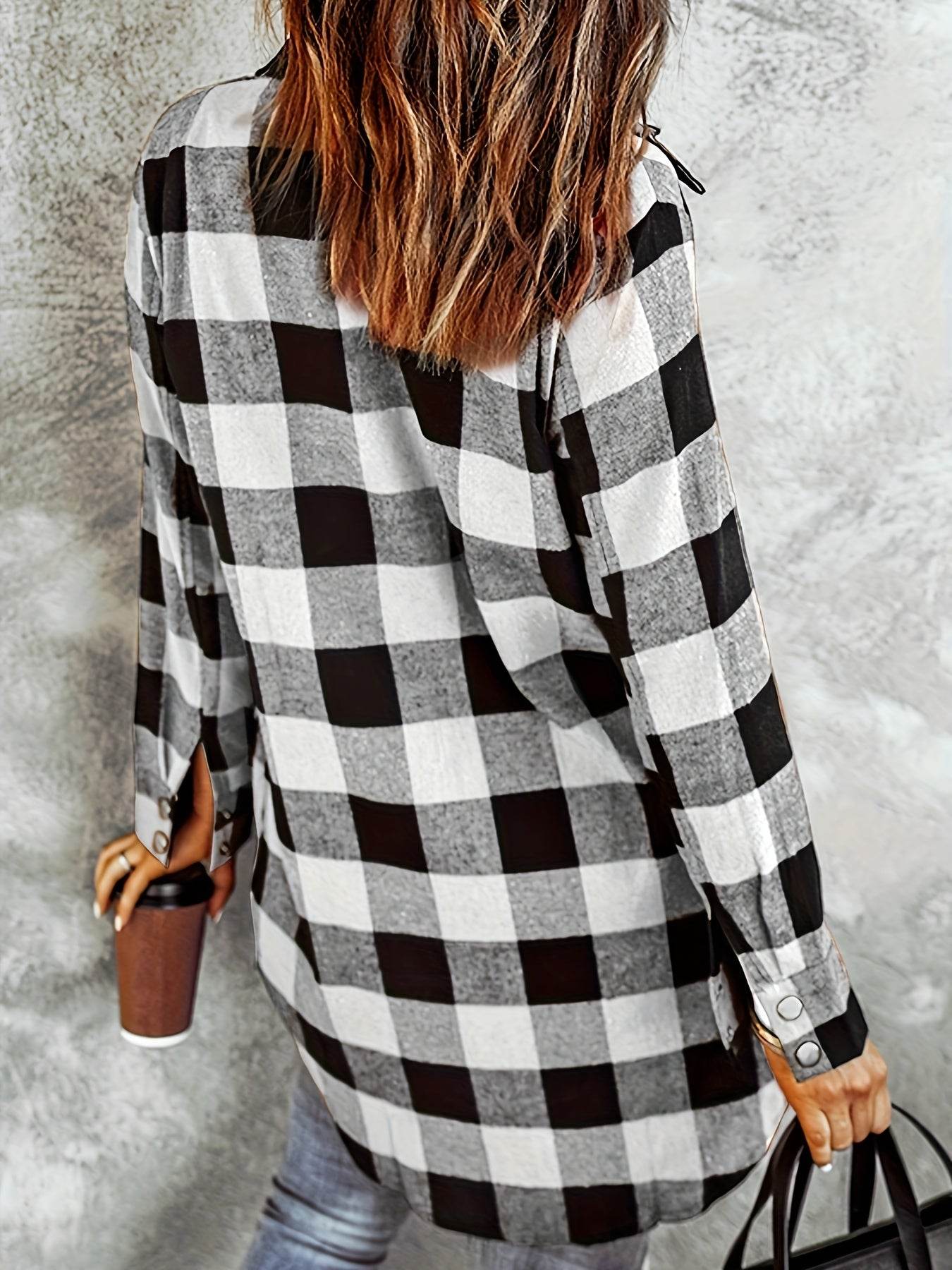 Relaxed Fit Plaid Shacket - Montero Milan
