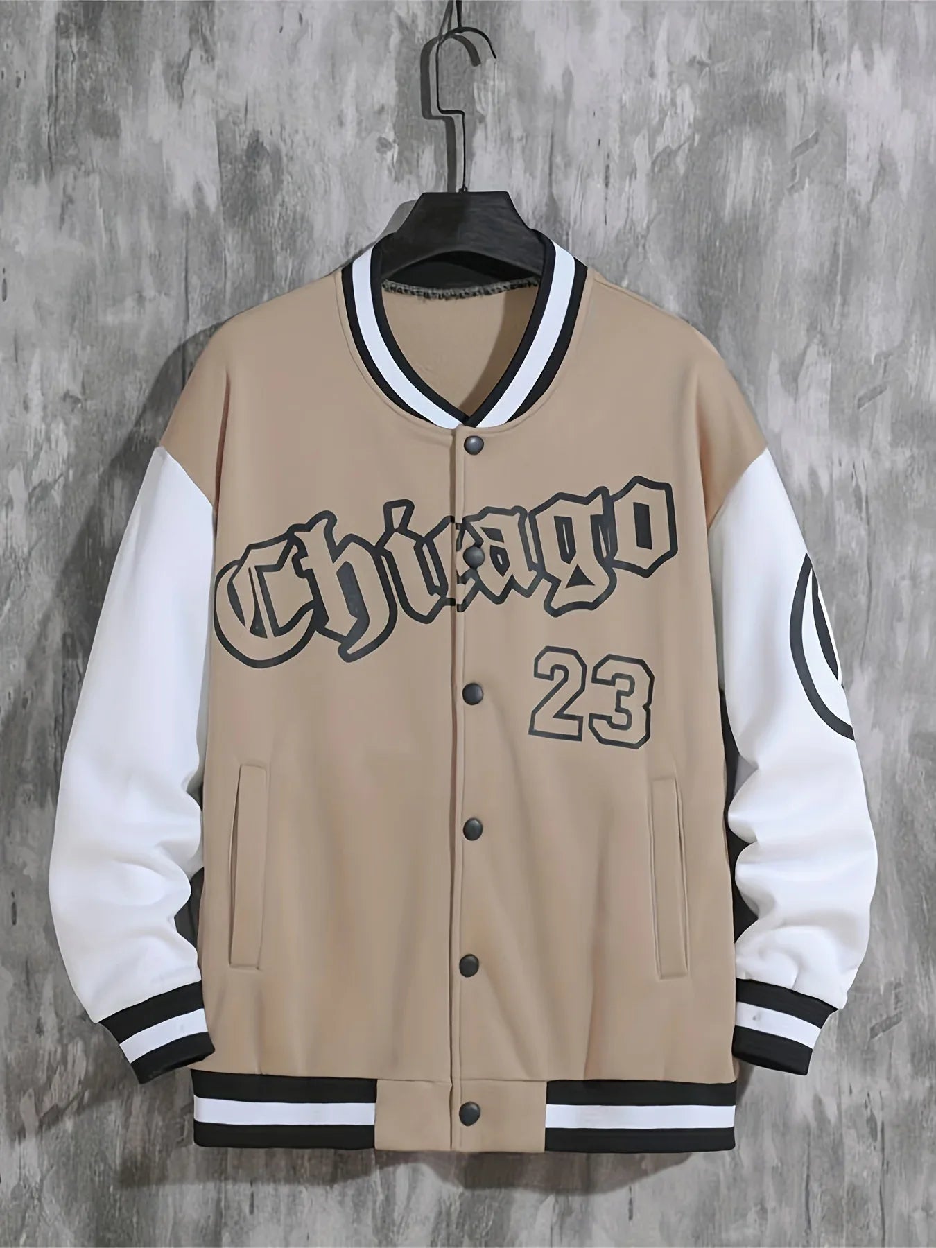 Spring And Autumn Street Men's Fashion Trend Loose Casual Baseball Uniform Jacket, Suitable For Outdoor And Dating