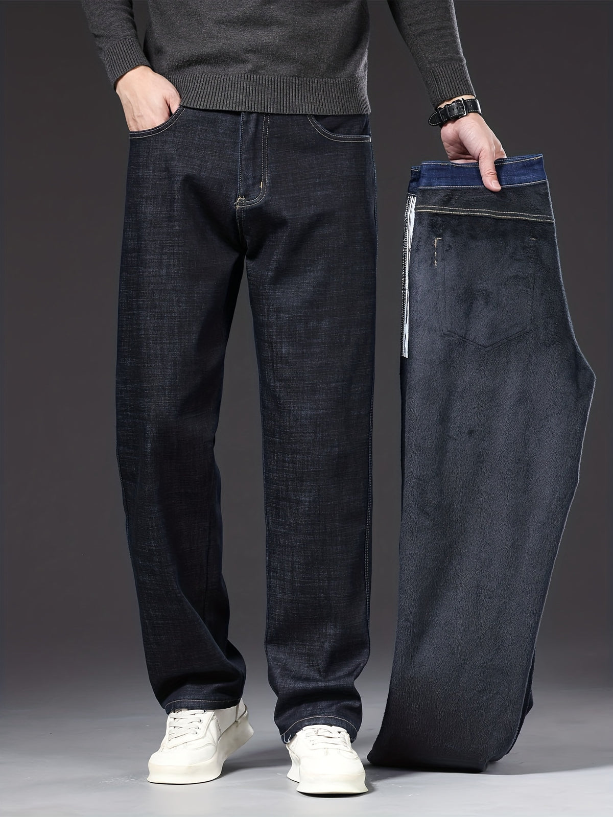 Geng Yuanshi High-End Summer Men's Jeans New Trend Fashion Straight-Leg Light Business Stretch Denim Pants, Autumn Essentials