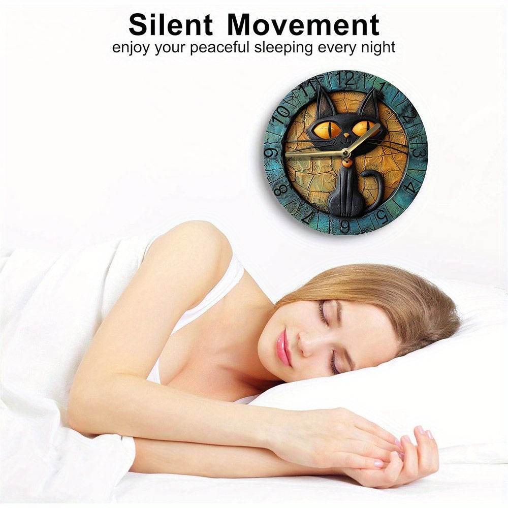 Cute Cat Silent Wall Clock - Montero Milan