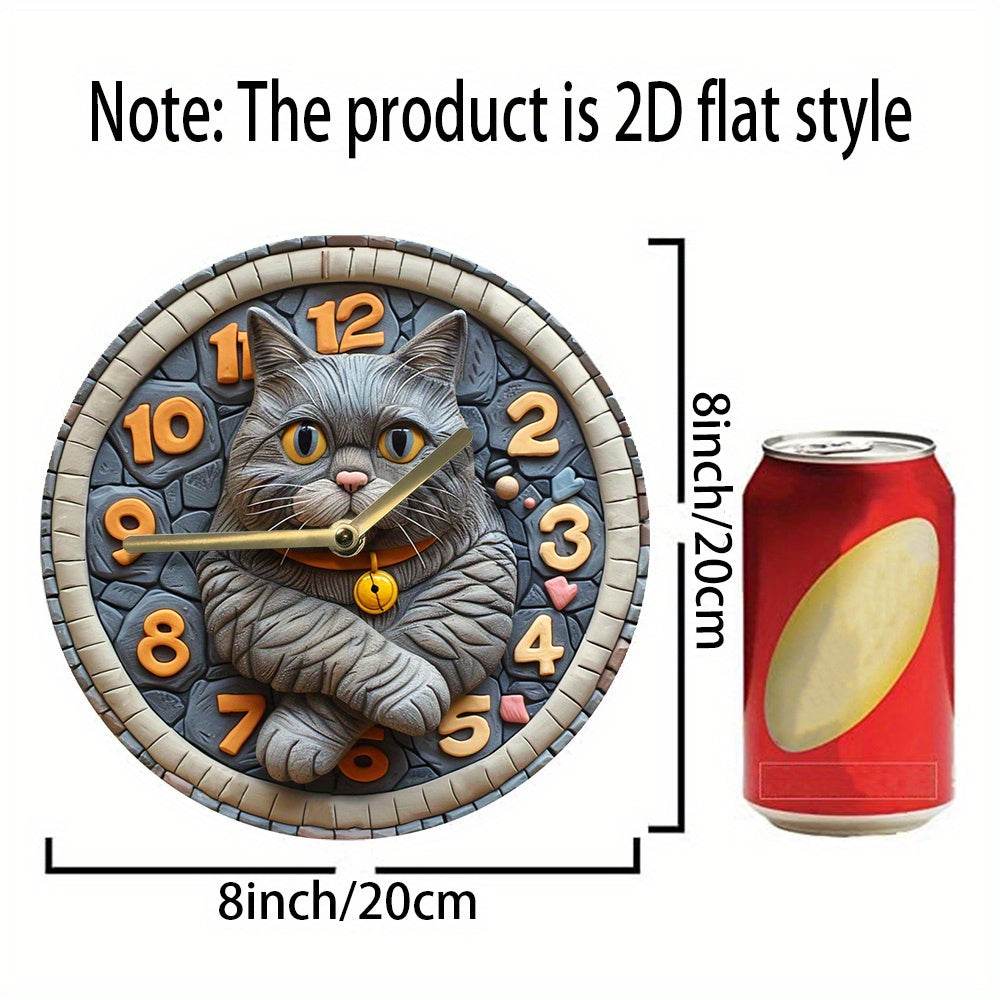 Silent British Shorthair Cat Wall Clock - Montero Milan