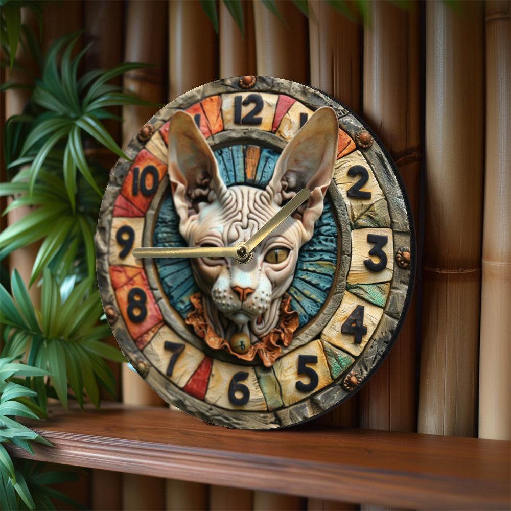Sphynx Cat Silent Wall Clock - Montero Milan