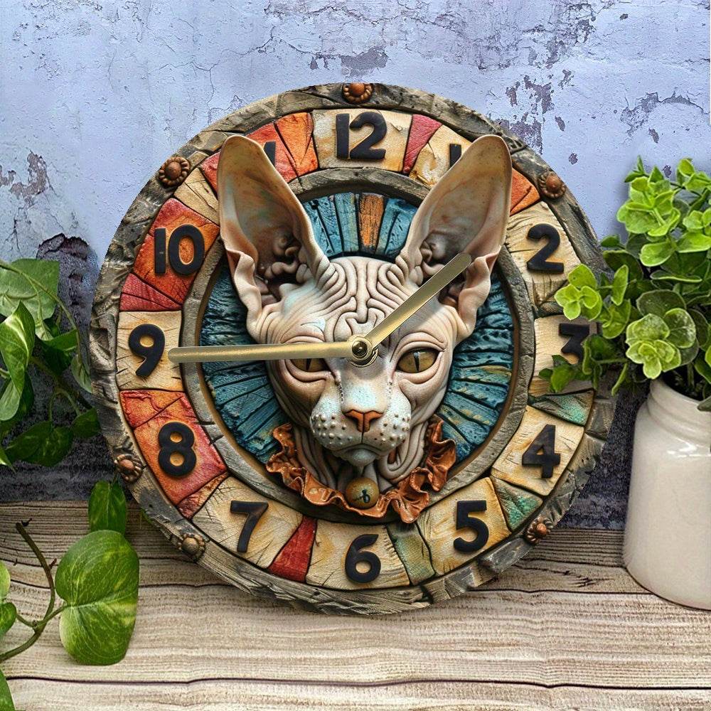 Sphynx Cat Silent Wall Clock - Montero Milan