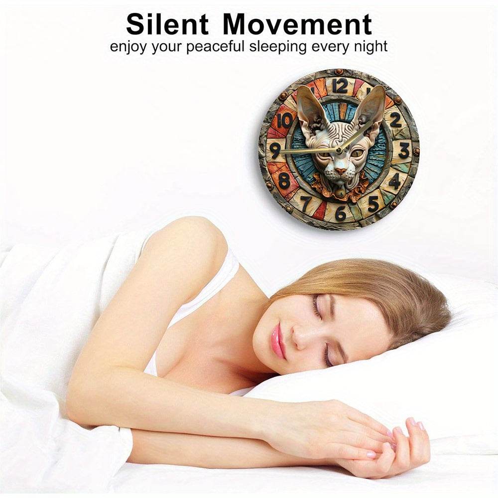 Sphynx Cat Silent Wall Clock - Montero Milan