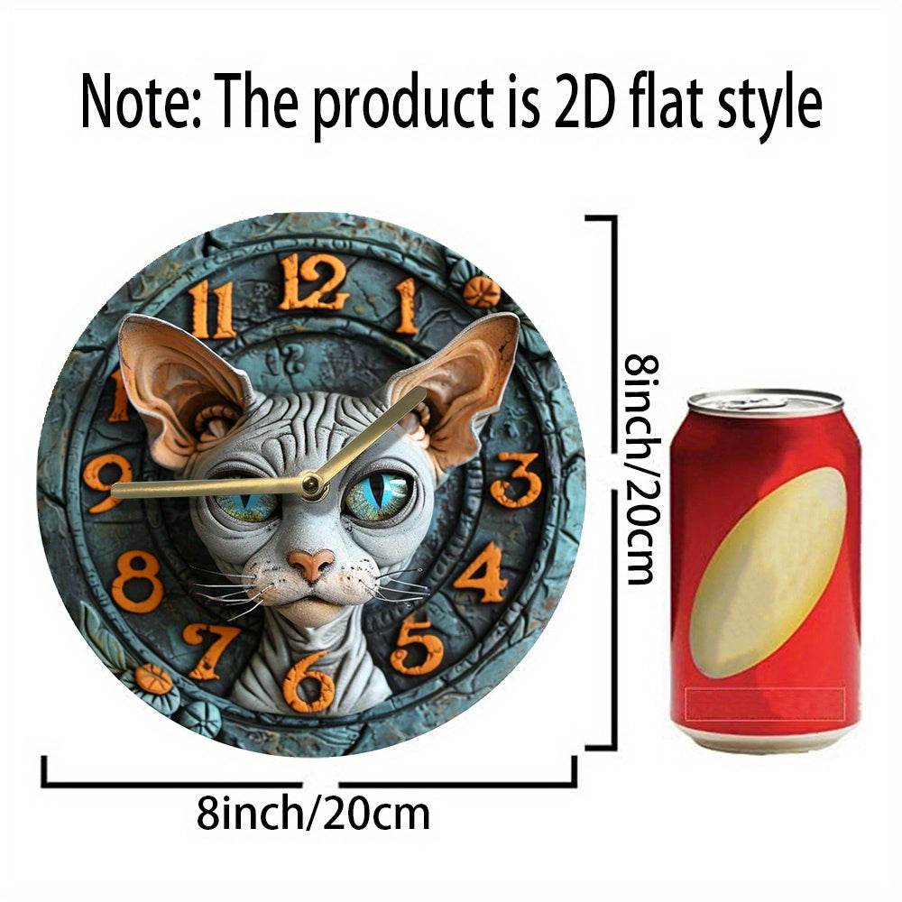 Sphynx Cat Quartz Wall Clock Ideal Halloween Decor - Montero Milan