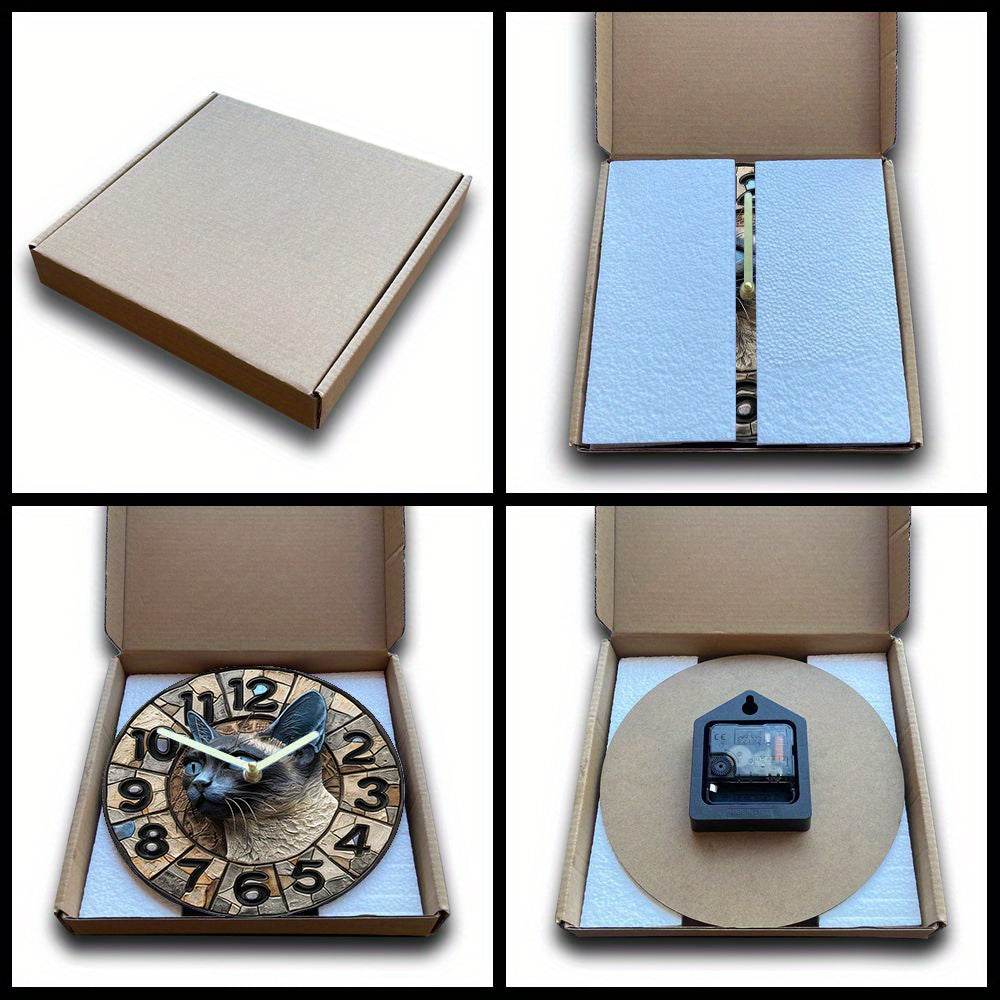 Siamese Cat Wall Clock Silent Stylish Decor Piece - Montero Milan