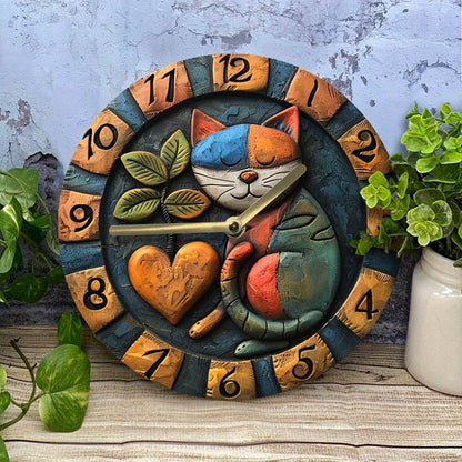Napping Cat Silent Wall Clock - Montero Milan