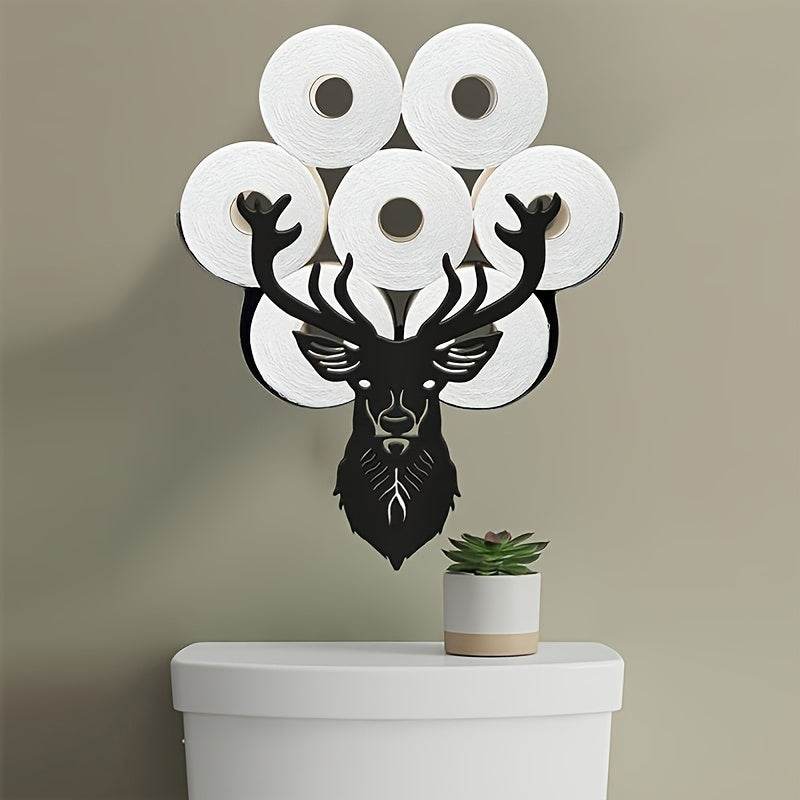 Deer Head Toilet Paper Holder Rack - Montero Milan
