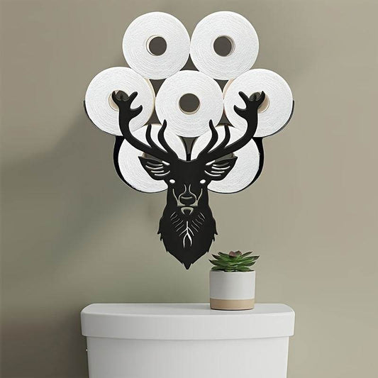 Deer Head Toilet Paper Holder Rack - Montero Milan