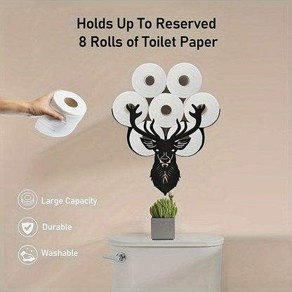 Deer Head Toilet Paper Holder Rack - Montero Milan