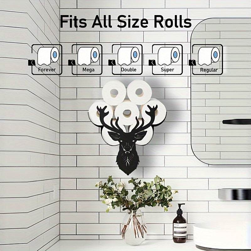 Deer Head Toilet Paper Holder Rack - Montero Milan