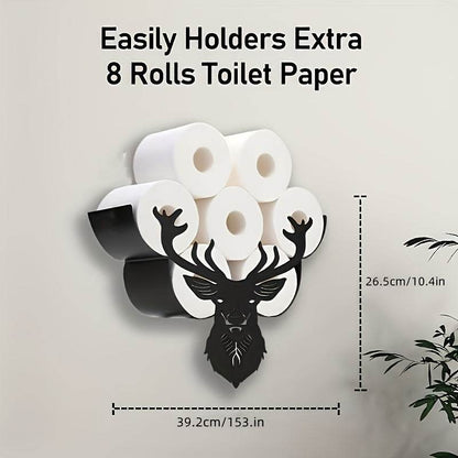 Deer Head Toilet Paper Holder Rack - Montero Milan